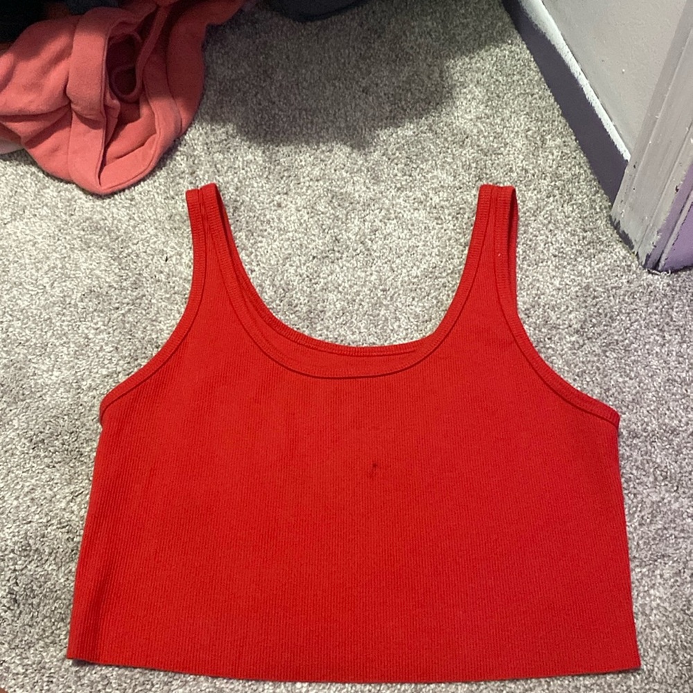 Red tank top
